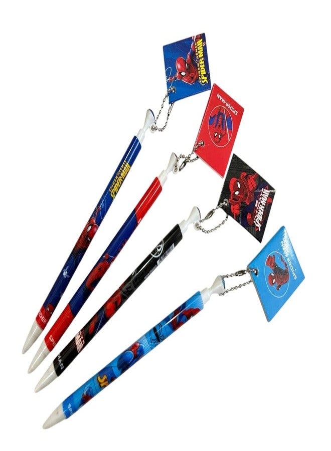 SolSha Spider-Man Adventure Writing Pencil Set with attached Mini Diary | Kids Fun Stationery (4 Pcs, Multicolor) - Image 3